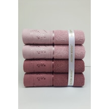 Ditsy Havlu 4 Adet - Pembe Mürdüm Pembe - Mürdüm