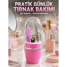 Taşınabilir Manikür Seti Pembe Tırnak Bakım Ve Kişisel Bakım Kiti