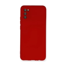 Galaxy A03s Kılıf Nano İçi Kadife Silikon - Kırmızı