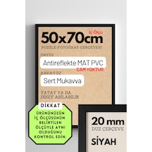 Siyah-20mm-50x70 Cm Mat Pvc Li Camsız Fotoğraf 1000 Parça Puzzle Belge Çerçeve Yatay Dikey Asılabilme