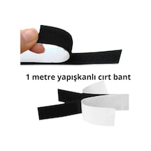Enzelo 2 Cm Yapışkanlı Siyah Cırt Cırtlı Bant 1 Metre