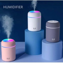 Led Işıklı 3'ü 1 Arada Ultrasonik Hava Nemlendirici Ve Aroma Difüzörü 300ml Kapasiteli Gri