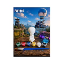 3d Fortnite Figür Boyama Seti - Kendin Boya Hobi Ve Etkinlik Seti - Akrilik Boya + 2 Fırça