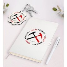 Kişiye Özel Jeoloji Mühendisi Beyaz Defter Kalem Ve Anahtarlık He N11.8518