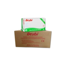 Beybi Lateks Muayene Eldiveni Pudralı Large 100'lü 20 Paket