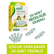 Yumurcak Çocuk Yara Bandı 20 Adet 19x72 Mm Renkli Desenli