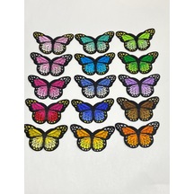 Kelebek Arma / Ütü İle Yapışan Arma / 8 Cm /b126/ - Fıstık Yeşili