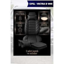 Opel Vectra B 1998 Uyumlu Lüks Siyah Renk Premium 2 Adet Minder Ve Yastık