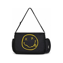 Sevbano Nirvana Rock Metal Müzik Grubu Baskılı Unisex Okul, Spor, Ofis Ço Siyah