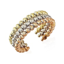 Italy Dorika Altın Yüzükler 14K Gold 3 Renk 377236623