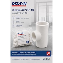 Dizayn Pprc İnegal Te 40 25 40 10 Adet Pn25 Temiz Su Tesisat Ek Parçası