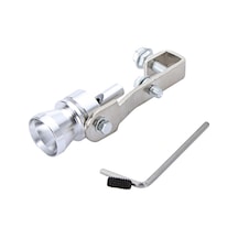 Moveevo Alüminyum Turbo Sesli İşaretleyici M Boy, Gümüş - Araç, Motosiklet Borusuna Kolay Kurulum, Yüksek Ses Kalitesi