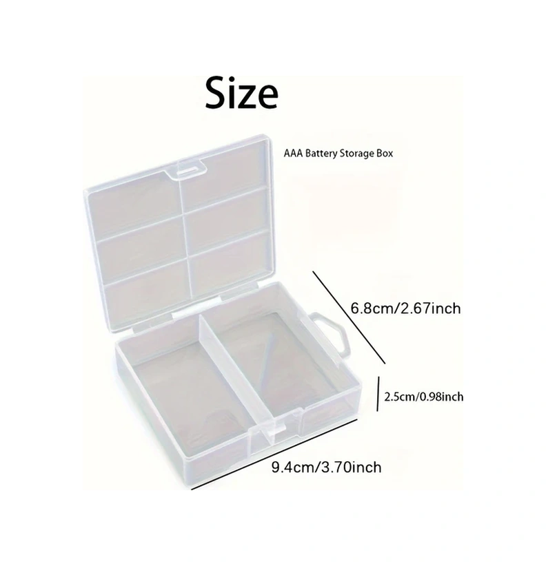 Cordial Aaa - 24 Pil Saklama Kutusu, Aa Aaa Şarjlı Pil Organizer Şeffaf Plastik Düzenleyici