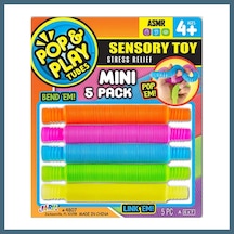Bezos Pop & Play Tubes Duyusal Stres Oyuncağı Nessiworld 5'li Agc
