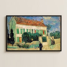 Van Gogh Beyaz Ev Ve Kadın - Uv Baskılı Sanat Pvc Tablo
