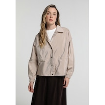 Colin's Colins Fashion Fit Çıtçıtlı Astarsız Kadın Bej Ceket Cl1082136 Q1.v1 Beı