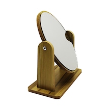 Oval Ahşap Çerçeve Makyaj Aynası 4490