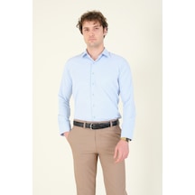 Giyim Dünyası Erkek Slim Fit Gömlek Mavi 001