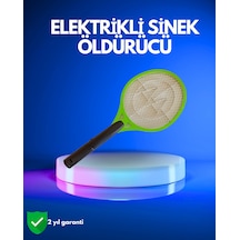 Pil İle Çalışan Elektrikli Sivrisinek Raketi Kimyasal İçermeyen Hijyenik Çözüm