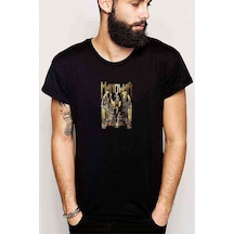 Manowar Logo Manowar Warriors Of The Baskılı Siyah Erkek Tshirt