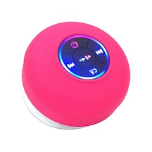 Hfambition Renkli Led Işıklı Ipx4 Suya Dayanıklı Bluetooth Hoparlör, Banyo İçin Güçlü Emici Hoparlör, Mor Kırmızı