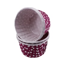 Cupcake Kalıbı Büyük Boy 62x40 Mm 50 Adet Puantiyeli Mor