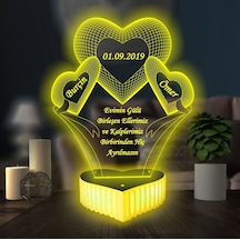 Kız-Erkek Arkadaşıma Özel Masa Üstü Lamba 16 Renkli Kumandalı