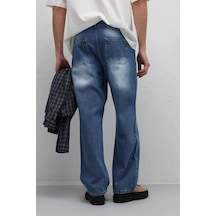 Vamos Cep Detaylı Baggy Fit Jean Mavi