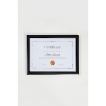 A4 Çerçeve Siyah 21X30 Sertifika Diploma Belge Fotoğraf Için