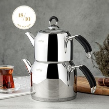 Modern Maxi Çaydanlık - Gri / Siyah Çok Renkli Modern Maxi Çaydanlık - Gri / Siyah Çok Renkli
