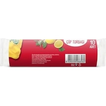 Büzgülü Kokulu Çöp Torbası, Büyük Boy Limon 65 X 70 Cm 10 Adet/rulo
