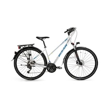 Bisan Trx 8300 City Şehir Bisikleti 45 Cm Disk Fren 700c 27 Vites Mat Beyaz Mavi Mat Beyaz