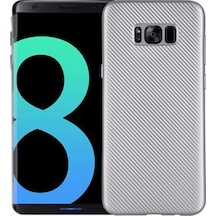 Fitcase Galaxy S8 Plus (G955) Carbon Desen Arka Kapak Gri 187830438