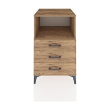 Kronos Komodin Tek Raflı 3 Çekmeceli 60x59x96 Çam-çam Atlas Çam