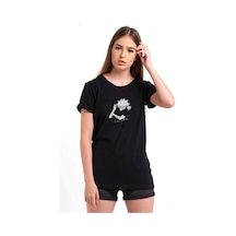 Anime Black Naruto Baskılı Siyah Kadın Tshirt