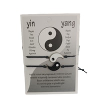 2 Çift Yin Yang Arkadaşlık,sevgili Bilekliği Siyah-beyaz