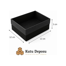 12x12x3 Cm Asetat Kapaklı Takı Kutusu-siyah Demonte 50 Adet 1 Adet