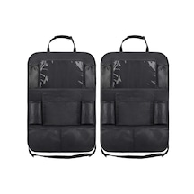 Hangfox Araba Arka Koltuk Organizörü Çift Paket - Büyük Kapasite, Tablet Bölmesi, Kolay Temizlenir, Çocuk Eğlencesi Ve Depolama Çok Renkli