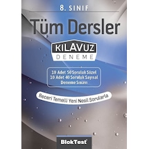 8.Sınıf  Tüm Dersler Kılavuz Deneme -  Bloktest Yayınları