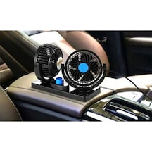 12 Volt Araç Içi Torpido Üstü Çift Fanlı Oto Vantilatör 360 Döne