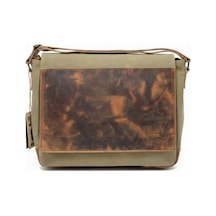 Dark Cotton Boıse Computer Bag Omuz Çantası Camel
