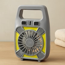 Usb Şarjlı 2in1 Mini Fan Ve Fener 10w 2 Kademe, Su Geçirmez, Taşınabilir