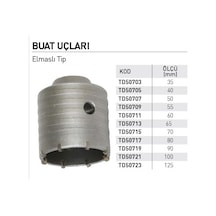 Todrill Td50717 Elmaslı Tip Buat Panç Uç, 80 Mm