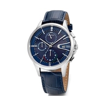 Romanson Cb9a08hmuwa42w Safir Cam Swiss Quartz Çelik Kasa Deri Kordon Kronometre Takvimli Erkek Kol