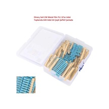 Direnç Seti 2w Metal Film %1 10'ar Adet Toplamda 640 Adet 64 Çeşit Şeffaf Çantada