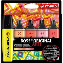 Stabilo Boss Sıcak Renkler 5'li Fosforlu Kalem Seti 70/5-02-1-20 Çok Renkli