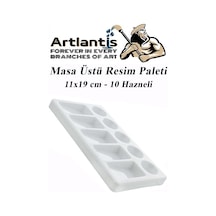 Artlantis Masa Üstü 10 Hazneli Boya Paleti 11 x 19 CM