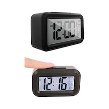 Gece Dijital Masa Saati Dijital Alarmlı Led Ekran Pilli Çalar Saat Siyah 59955808