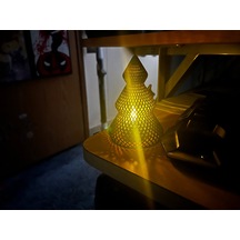 Yılbaşı Ağacı Şeklinde Mini Mumluk Romantik Ev Dekoru 14cm