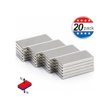 20 Adet 20Mm X 10Mm X 2Mm Köşeli Süper Güçlü Neodyum Mıknatıs